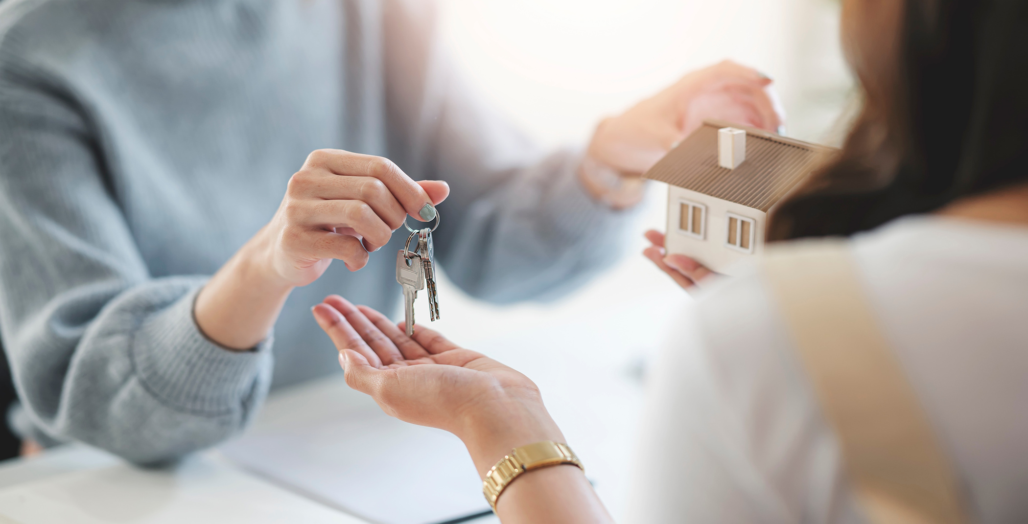 Buying Real Estate and Agreement Concept. Real Estate Agents